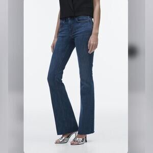 Zara Blue ZW MID-RISE BOOTCUT JEANS Size 16 US
